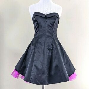 Betsey Johnson Black Strapless Dress
